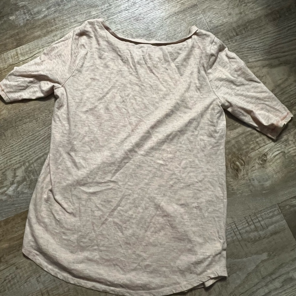 🌸👚Loft womens Orange/tan 3/4 sleeve tshirt size medium